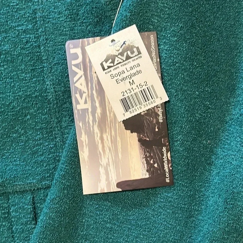 NWT Kavu Women’s Sopa Lana Everglades Medium Green Pullover Kangaroo Pockets $85 - Picture 4 of 11